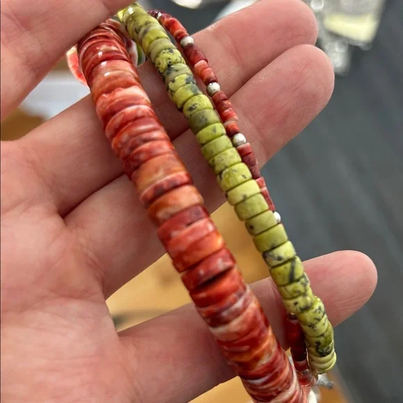 Artisan Coral Spiny Oyster 925 Silver Necklace